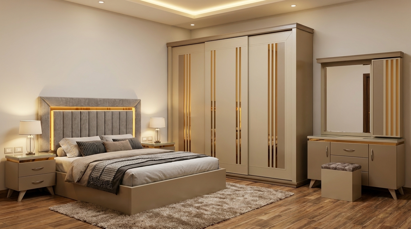 غرفة نوم موديل 14 من معرض الأندلس للأثاث