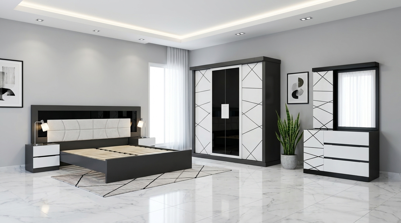 غرفة نوم موديل 16 من معرض الأندلس للأثاث