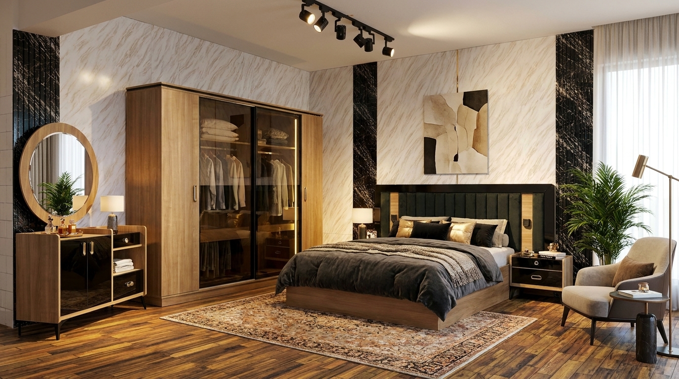 غرفة نوم موديل 34 من معرض الأندلس للأثاث