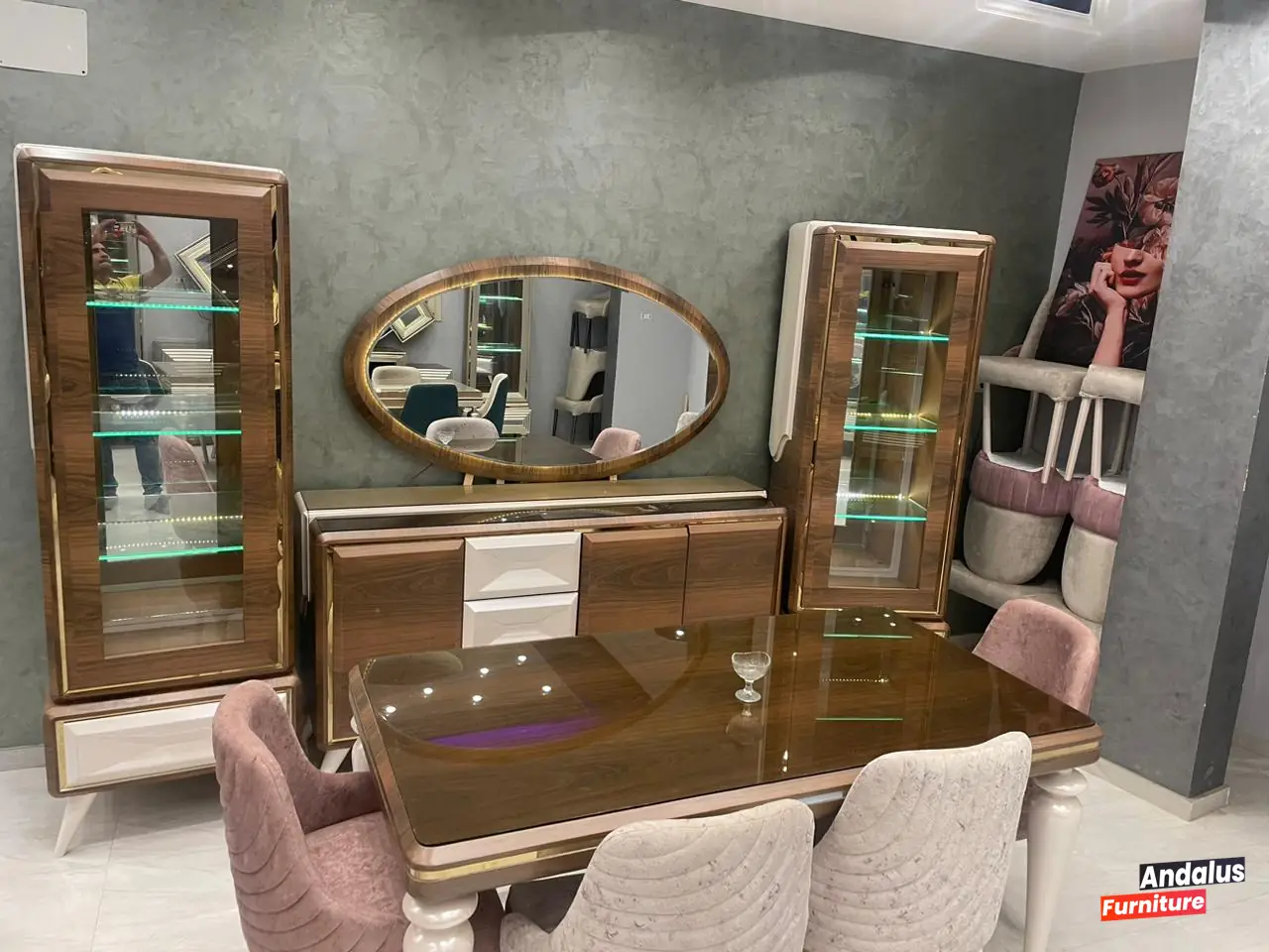 غرفة سفرة موديل 56 من معرض الأندلس للأثاث
