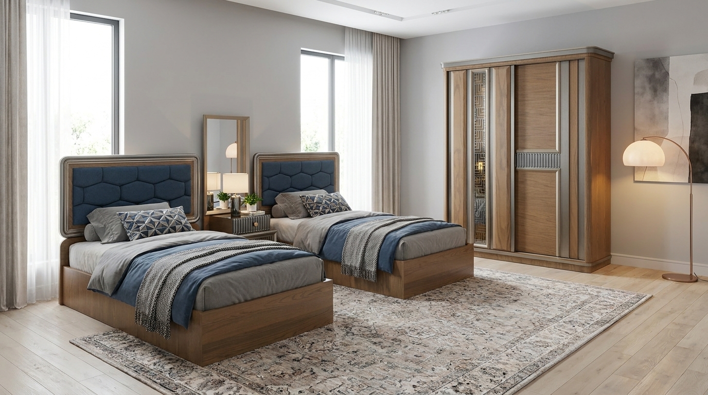 غرفة أطفال وشبابي موديل 58 من معرض الأندلس للأثاث